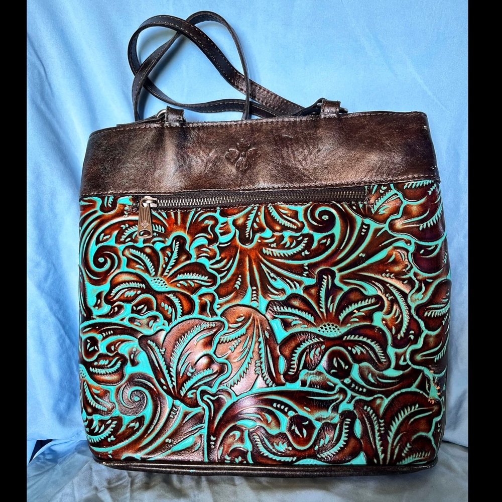 Patricia Nash Tooled Leather Convertible Purse/Backpack